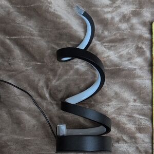 Modern Black Spiral LED Lamp